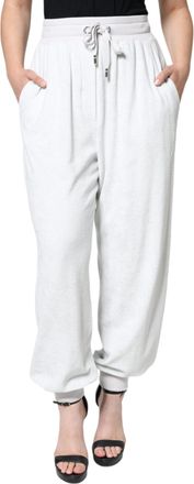 Dolce & Gabbana Womens White Nylon Jogger Sweatpants Pants Elastane