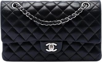 Chanel Pre-owned Double Flap Shoulder Bag - Dames - Vintage Schoudertas - Zwart - ONE Size - Leer - Vintage