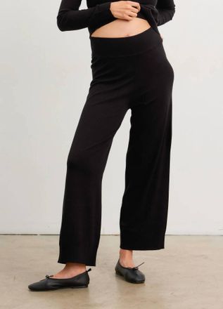 Hatch Softsculpt Knit Crop Pant In Black