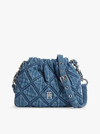 Tommy Hilfiger Bolso mensajero vaquero acolchado con monograma