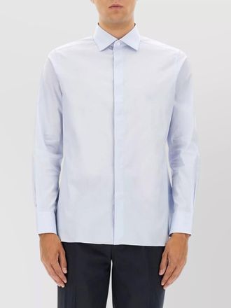 Ermenegildo Zegna long sleeve button-down collar cotton shirt
