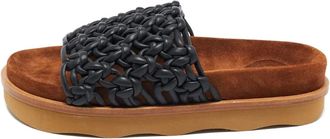 Chlo&eacute; Sandali slides con plateau - Nero