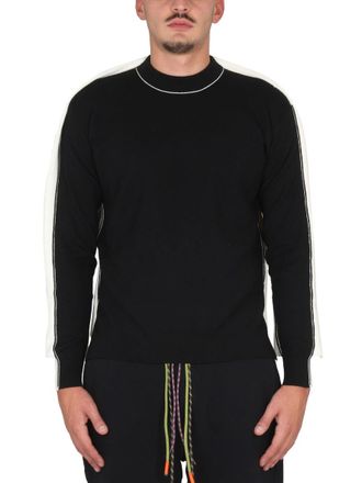 AMBUSH Wool Viscose Blend Choker Sweater - Black