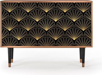 StoryZ Aparador negro 2 cajones y 2 puertas L 115 cm