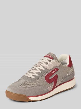 Replay Sneaker mit Label-Print Modell YARD TONAL in Mittelgrau, Gr&ouml;&szlig;e 41
