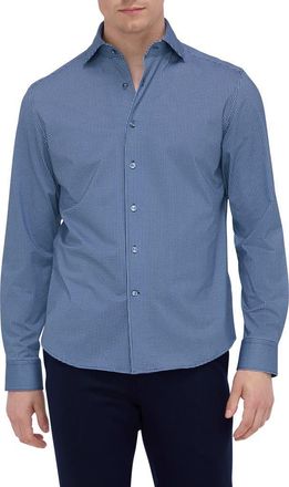 Bugatchi James OoohCotton Button-Up Shirt in Midnight at Nordstrom, Size Xxx-Large