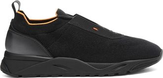 Santoni Stretch Knit Sneaker - Heren - Sneakers - Zwart - 39 EU - Leer - Schoenen