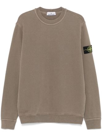 Stone Island Felpa con applicazione Compass - Verde
