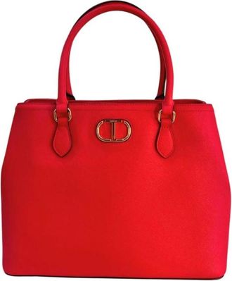 Twinset Elegante PU Lederen Handtas - Dames - Handtassen - Rood - ONE Size - Tassen