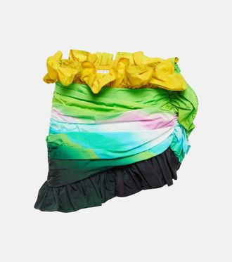 Area Ombre ruffled miniskirt
