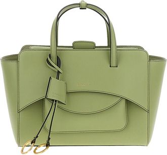 Hidesins Green Flap M Leather Crossbody Bag
