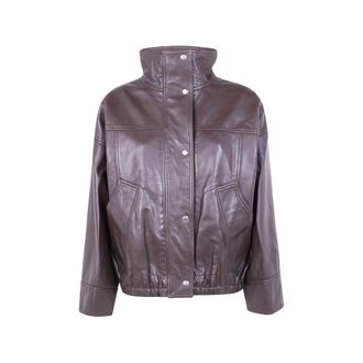 R&oacute;he Buttoned Leather Jacket