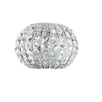 Netlighting CONCERT Wall Light Chrome K9 Crystals 25x17.5cm in Silver | Size: 25x17.5 cm
