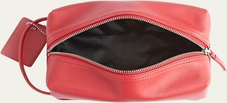 Royce Leather Monogrammed Compact Leather Toiletry Bag