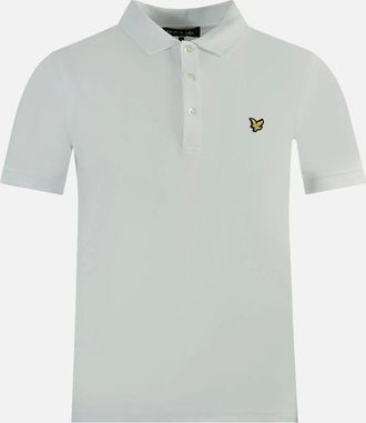 Lyle & Scott Mens Lyle & Scott White Plain Polo Shirt - Green - Size: 44
