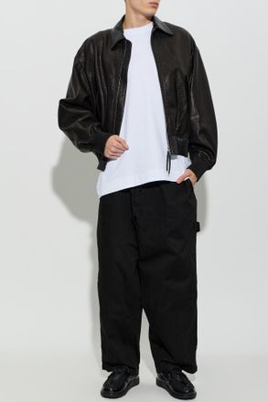 Yohji Yamamoto Cotton Loose-fit Trousers, Mens, Black
