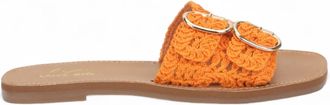 Love Rio Womens Bailey Vintage Crochet Sandal In Orange