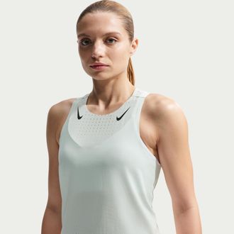 Nike Womens AeroSwift Dri-FIT ADV Running Singlet in Green | IF1252-394