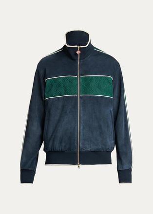 Casablanca Striped Suede Track Jacket