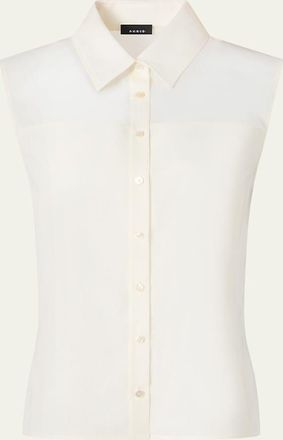 Akris Cotton Voile Button-Down Fitted Shirt