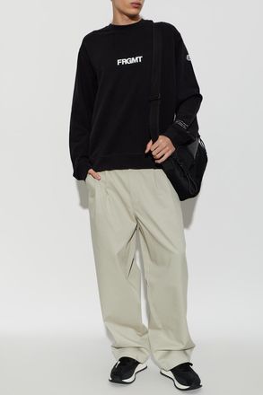 Moncler 7 MONCLER X FRAGMENT HIROSHI FUJIWARA Mens Crewneck Sweatshirt, Mens, Black