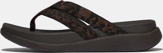 FitFlop Vrouwen Fit Flop F-Mode Go Luipaard Webbing Strap Flip-Flops in Bruin