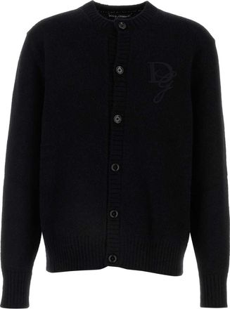 Dolce & Gabbana Black Nylon Blend Cardigan