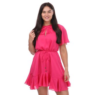 Ted Baker Elsieee Mini Dress met geribbelde zoom in Roze