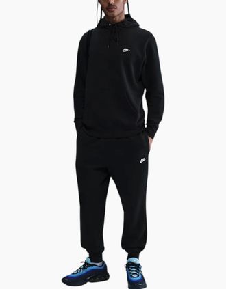 Nike Mens Nike Club Mens Tracksuit Pullover Embroidered Long Sleeve - Black - Size: XL
