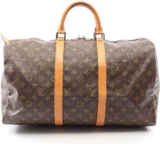 Louis Vuitton Pre-owned Keepall 50 Monogram Boston Bag - Dames - Vintage Weekendtas - Bruin - ONE Size - Leer - Vintage
