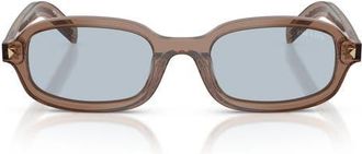 Prada 52mm Oval Sunglasses in Transparent Clay/blue/grey at Nordstrom