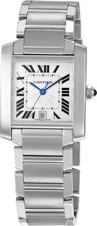 Cartier Pre-owned Cartier Tank Francaise Silver Dial Mens Watch W51002Q3
