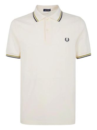 Fred Perry contrast-trim polo shirt - men - Cotton - M - Neutrals