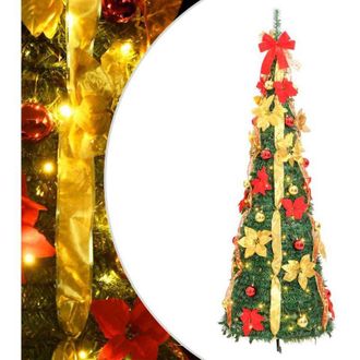vidaXL &Aacute;rbol De Navidad Artificial Desplegable 200 Led Verde 210 Cm Vidaxl