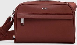 HUGO BOSS Mens Open Brown Zair Crossbody Bag - One Size