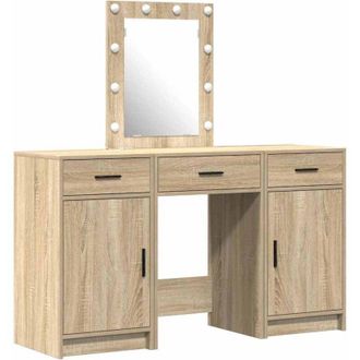 vidaXL Mesa De Tocador Con Caj&oacute;n 3 Pcs Marr&oacute;n 50 X 41 X 135 Cm Vidaxl