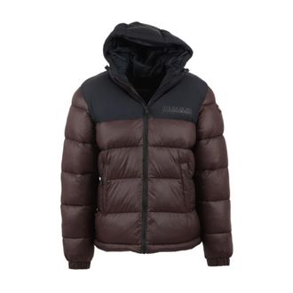 Napapijri Bruine Hoodie met Synthetische Vulling - Heren - Winterjassen - Bruin - 2XL - Jassen