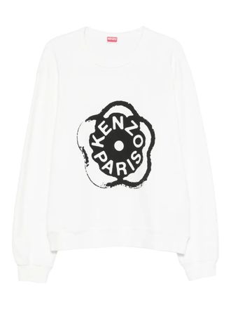 Kenzo Sweater met bloemenlogo - Wit
