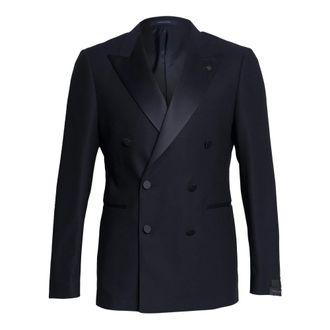 Tagliatore Blazers, male, Blue, Size: M Double-Breasted Tuxedo Suit