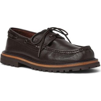 Fendi Moc Toe Boat Shoe in Mokal Brown Cadb Moc Ta at Nordstrom, Size 13Us