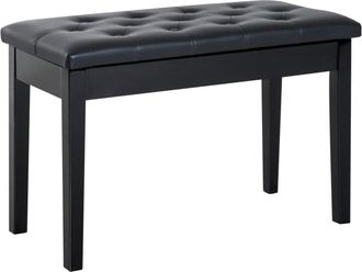 HOMCOM Taburete de piano 76x36x50 cm negro