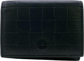 Bottega Veneta Intrecciato Black Intrecciato Wallet (Tri-Fold) (Pre-Owned)