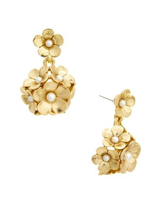 Oscar De La Renta Oscar De La Renta Enamel Floral Earrings