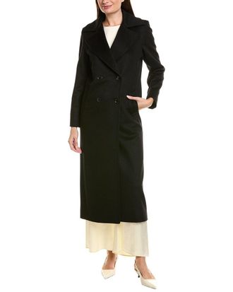 Sofiacashmere Wool & Cashmere-Blend Trench Coat