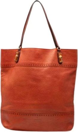 Gucci Pre-owned Tote Bags, female, Orange, Size: ONE SIZE Pre-owned Vintage Tote Bag