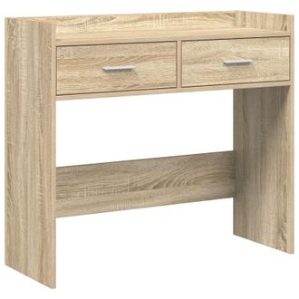 vidaXL Mesa Consola Roble Sonoma 90 X 35 X 80 Cm Madera De Ingenier&iacute;a Vidaxl