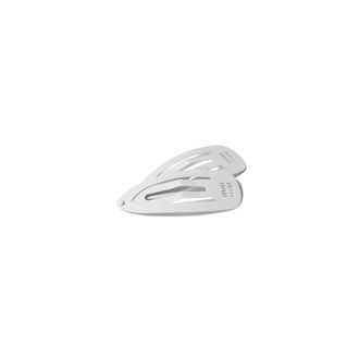 Miu Miu Metal Hair Clips, Woman, White