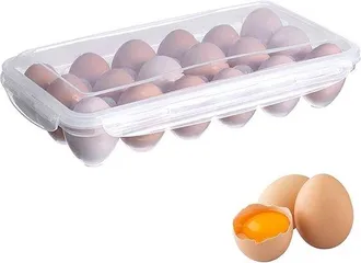 OEM Contenedor De Pl&aacute;stico Con Rejilla Para Transportar Huevos, Soporte Port&aacute;til Apilable Transparente Para Huevos De Refrigerador Con Tapa