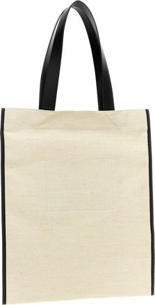 Jil Sander Logo Canvas Tote Bag - Cream