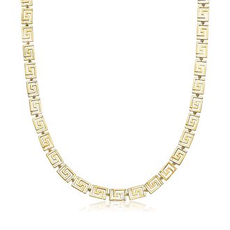 Ross-Simons Italian 14kt Yellow Gold-Plated Greek Key Necklace